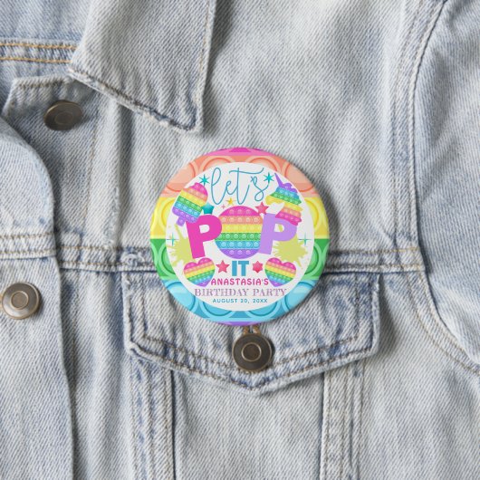 Personalisierter Pop zum Geburtstag Button (Beispiel)