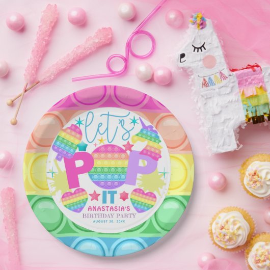 Personalisierter Pop zum Geburtstag Pappteller (Party)