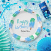 Personalisierter Popsicle-Jungen-Geburtstag Pappteller (Party)