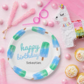 Personalisierter Popsicle-Jungen-Geburtstag Pappteller (Party)