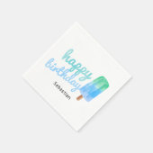 Personalisierter Popsicle Jungen Geburtstag Serviette (Ecke)