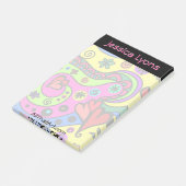 Personalisierter Post-Itanmerkungs-Wirbel, Herzen, Post-it Klebezettel (angewinkelt)