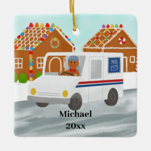 Personalisierter Postamt Weihnachten Keramikornament