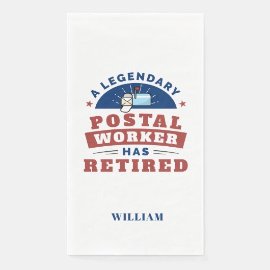 Personalisierter Postarbeiter Serviette (Vorderseite)