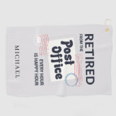 Personalisierter Postbote Mailman Golfhandtuch (Horizontal)