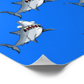 personalisierter POSTER "SHARK ATTACK" (Ecke)