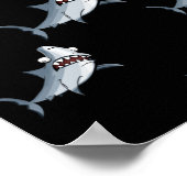 personalisierter POSTER "SHARK ATTACK" (Ecke)