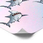 personalisierter POSTER "SHARK ATTACK" (Ecke)
