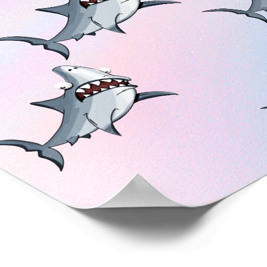 personalisierter POSTER "SHARK ATTACK" (Ecke)