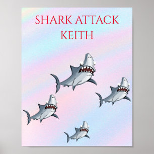 personalisierter POSTER "SHARK ATTACK"