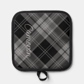 Personalisierter Pothalter mit dem Namen Schwarz K Topflappen (Vorderseite)