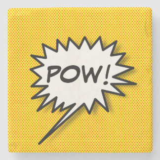 Personalisierter POW! Comic Steinuntersetzer