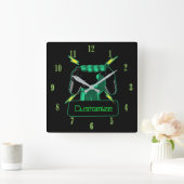 Personalisierter Power Gamer Square Uhr (Zuhause)