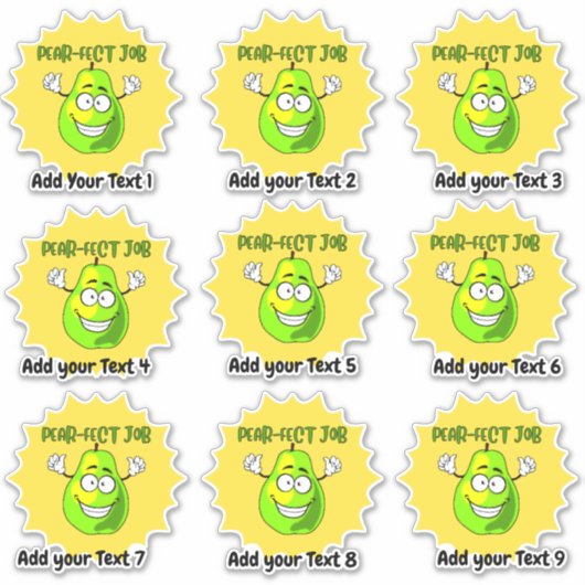 Personalisierter Prämienaufkleber für Perfect Job Aufkleber (Vorderseite)