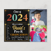 Personalisierter Pre-k-Abschluss Sommer Ankündigungspostkarte (Rückseite)