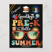 Personalisierter Pre-k-Abschluss Sommer Ankündigungspostkarte (Vorderseite)