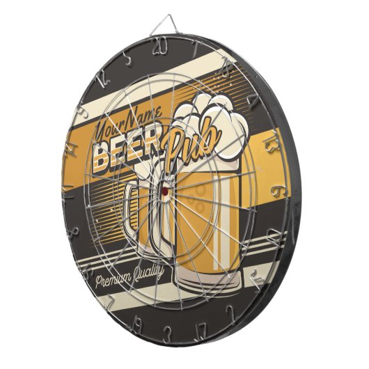 Personalisierter Premium Cold Beer Tasse Pub Bar Dartscheibe (Vorderseite rechts)