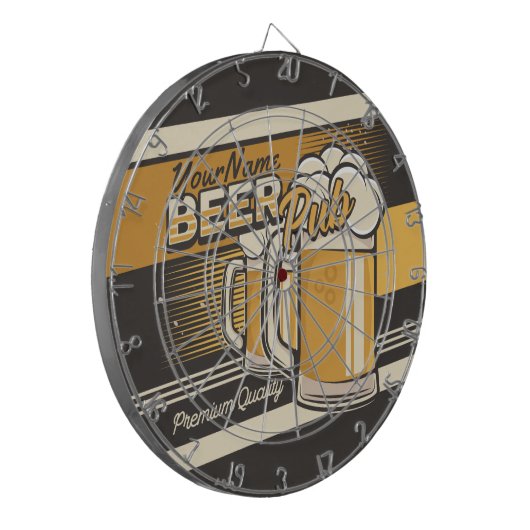 Personalisierter Premium Cold Beer Tasse Pub Bar Dartscheibe (Vorderseite Links)