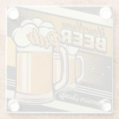 Personalisierter Premium Cold Beer Tasse Pub Bar Glasuntersetzer (Rückseite)