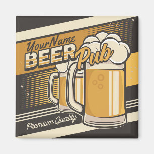 Personalisierter Premium Cold Beer Tasse Pub Bar Magnet