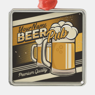 Personalisierter Premium Cold Beer Tasse Pub Bar Ornament Aus Metall