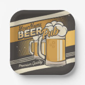 Personalisierter Premium Cold Beer Tasse Pub Bar Pappteller (Vorderseite)