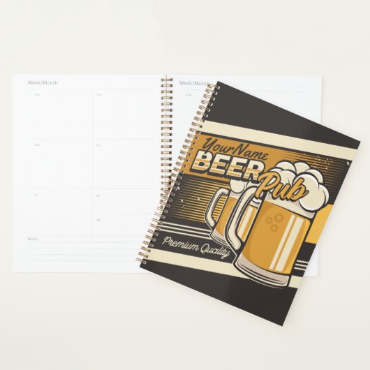 Personalisierter Premium Cold Beer Tasse Pub Bar Planer (Anzeige)