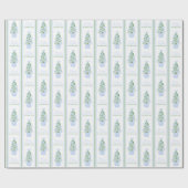 Personalisierter Preppy Christmas Tree Individuell Geschenkpapier (Flach)