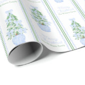 Personalisierter Preppy Christmas Tree Individuell Geschenkpapier (Rolleneckpunkt)