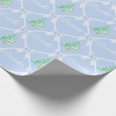 Personalisierter Preppy Christmas Tree Individuell Geschenkpapier (Ecke)