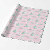 Personalisierter Preppy Christmas Tree Individuell Geschenkpapier (Ungerollt)