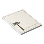 Personalisierter Preppy-Küstenpalmenbaum Notizblock (angewinkelt)