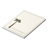 Personalisierter Preppy-Küstenpalmenbaum Notizblock (Rotiert)
