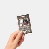 Personalisierter Pressevertreter des rustikalen Fo Ausweis (Handheld)