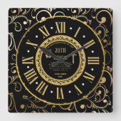 Personalisierter Priester-Jubiläum-Uhr Quadratische Wanduhr (Vorderseite)