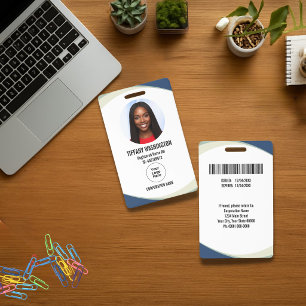 Personalisierter professioneller Mitarbeiter Fotoa Ausweis