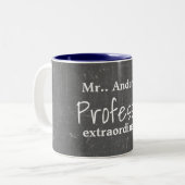 Personalisierter Professor Extraordinaire - Zweifarbige Tasse (Vorderseite Links)