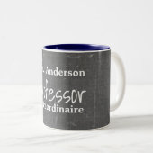 Personalisierter Professor Extraordinaire - Zweifarbige Tasse (VorderseiteRechts)