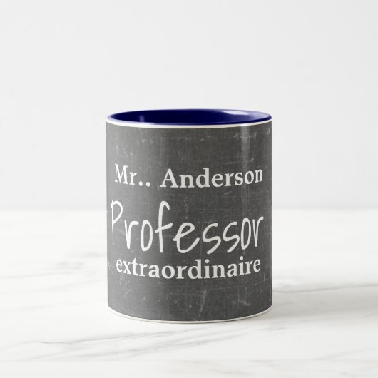 Personalisierter Professor Extraordinaire - Zweifarbige Tasse (Mittel)