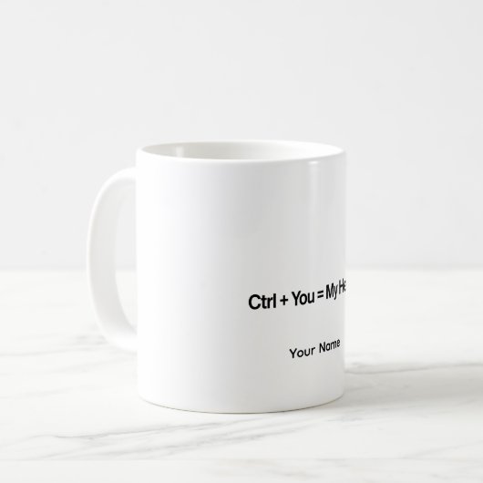 Personalisierter Programmierer-Geschenk-Code-Ctrl- Kaffeetasse (Vorderseite Links)