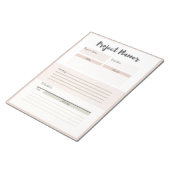 Personalisierter Projektplaner Notizblock (angewinkelt)