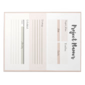 Personalisierter Projektplaner Notizblock (Vorderseite)