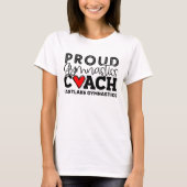 Personalisierter Proud Gymnastik Coach T - Shirt (Vorderseite)