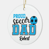 Personalisierter Proud Soccer-Vater Keramik Ornament (Links)