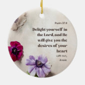 Personalisierter Psalm 37:4 Freude im Herrn Keramik Ornament (Hinten)