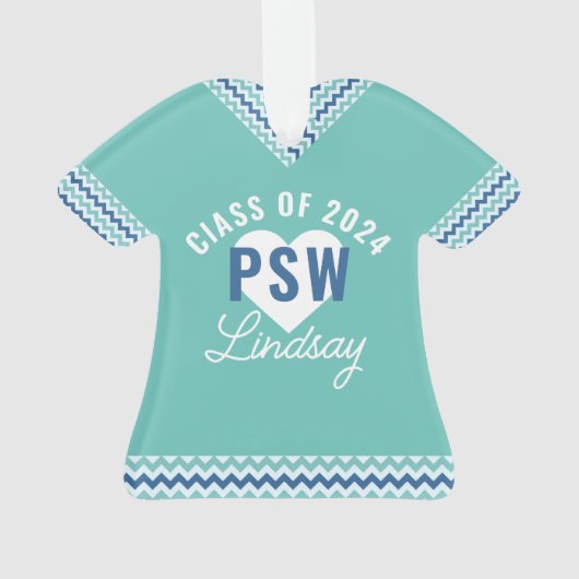 Personalisierter PSW-Abschluss Ornament (Rückseite)