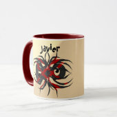 Personalisierter psychedelischer Arachnid der Verz Tasse (Vorderseite Links)