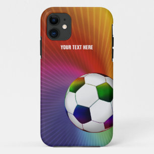 Personalisierter psychedelischer Fußball iPhone 11 Hülle
