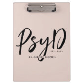 Personalisierter PsyD-Doktor der Psychologie Klemmbrett (Vorderseite)