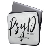 Personalisierter PsyD-Doktor der Psychologie Laptopschutzhülle (Vorderseite Links)